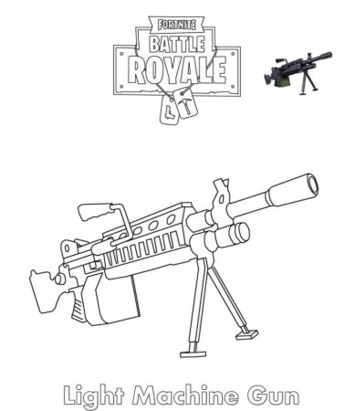Раскраска Fortnite оружие