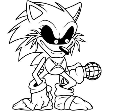 Sonic FNF раскраска