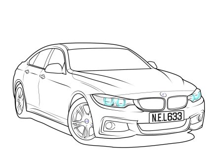 Раскраска BMW m5 f90