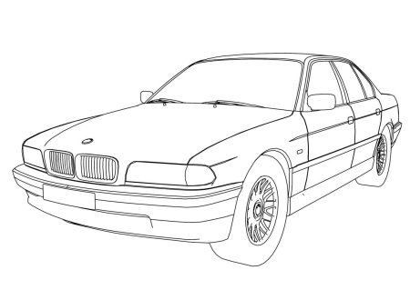 BMW e36 седан раскраска