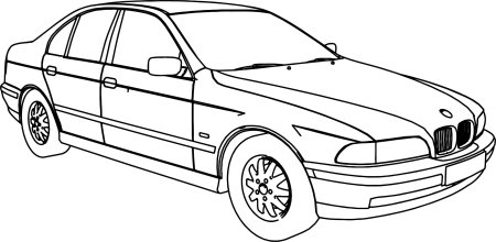 Раскраска машины БМВ е39
