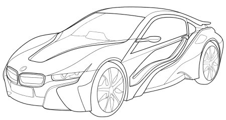 Раскраска БМВ i8