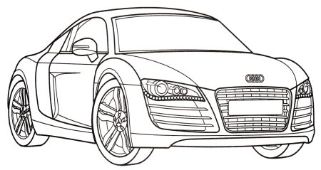 Раскраска Audi r8