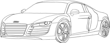 Раскраска Audi r8 гоночная