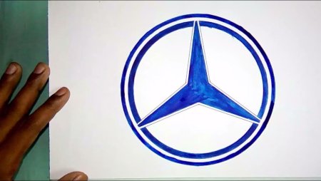 Значок мерса карандашом