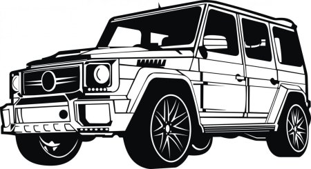 Раскраска Мерседес Гелик g63
