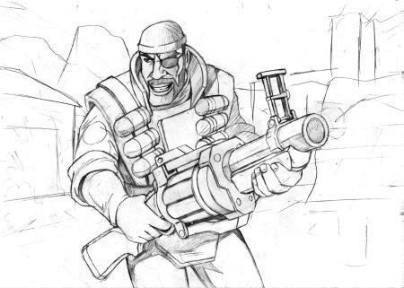 Team Fortress 2 раскраска солдат