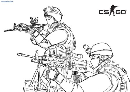 Раскраска контр страйк оружие