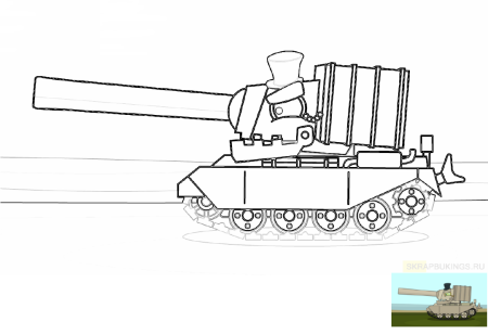 Раскраска танк кв 6