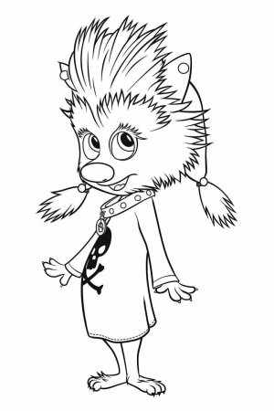 Раскраска Дениска из монстров на каникулах