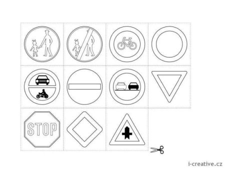 Дорожные знаки раскраска маленькие