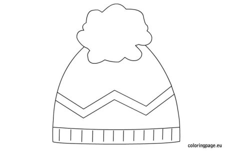 Зимняя шапка трафарет