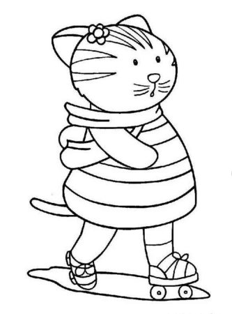 Раскраска кот Басик