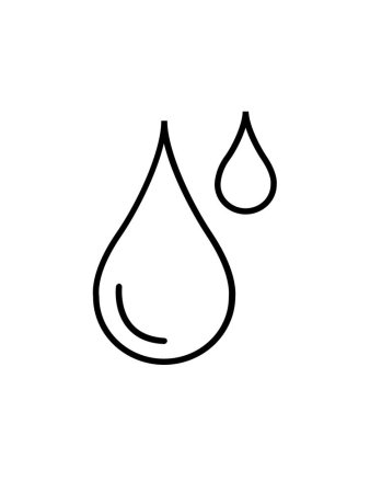 Раскраска капля воды для детей