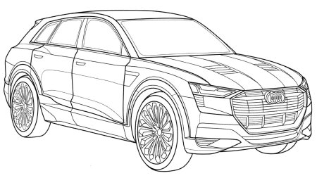 Audi q8 раскраска