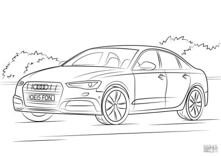 Раскраска Audi rs6