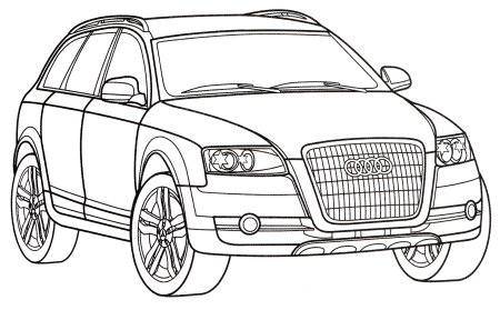 Раскраска машина Ауди q7