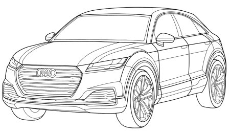 Раскраска машина Ауди q7