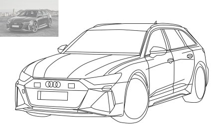 Audi rs6 avant чертеж