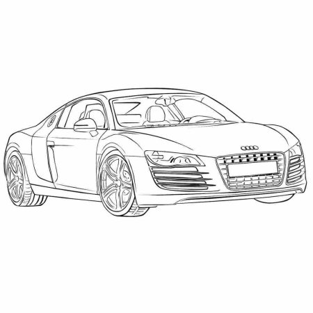 Ауди r8 раскраска