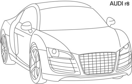 Раскраска Audi r8