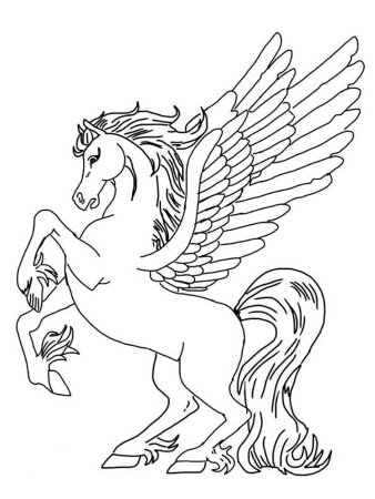 Единорог Пегас раскраска для детей
