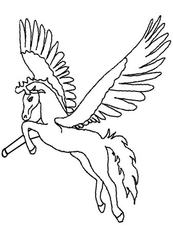 Пегас раскраска