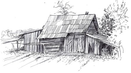 Кадзуо ОГА Карандашные зарисовки