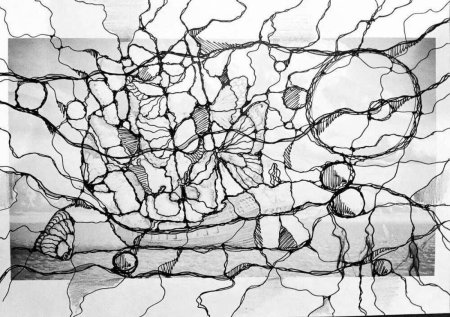 Нейрографика черно белая