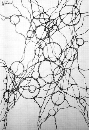 Нейрографика черно белая