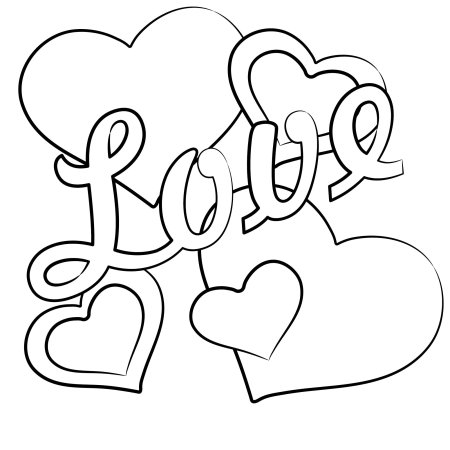 Картинки для раскраски любьв