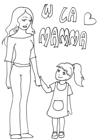Раскраска мама