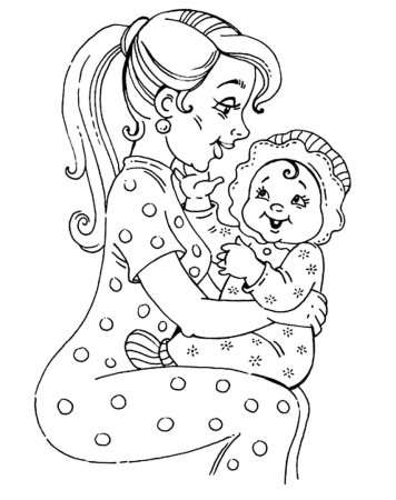 Рисунок на день матери не Раскрашенные