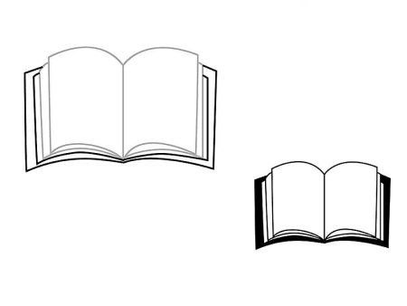 Рисунок раскрытой книги
