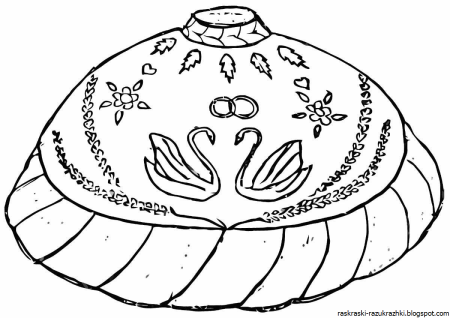 Каравай раскраска