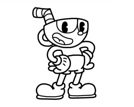 Cuphead раскраска