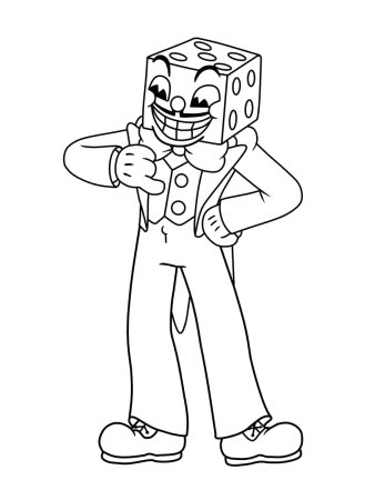 Cuphead разукрашка
