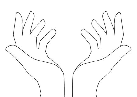 Трафарет руки для вырезания