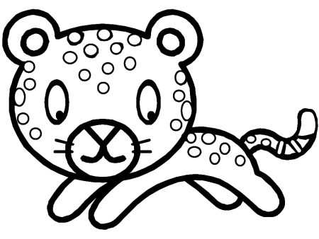 Леопард раскраска для детей