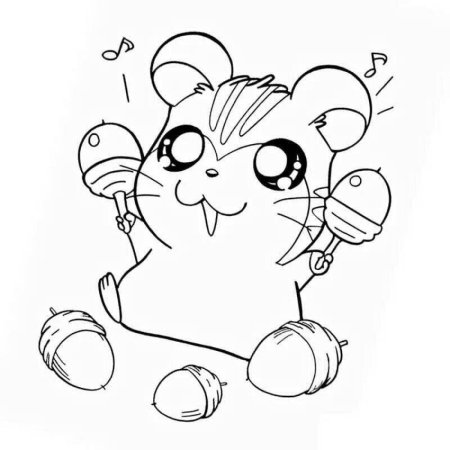 Hamtaro раскраска