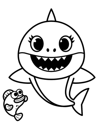 Baby Shark раскраска