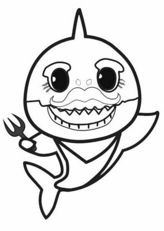 Baby Shark раскраска