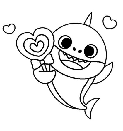 Baby Shark раскраска