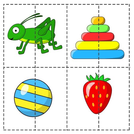 Карточки пазлы для детей