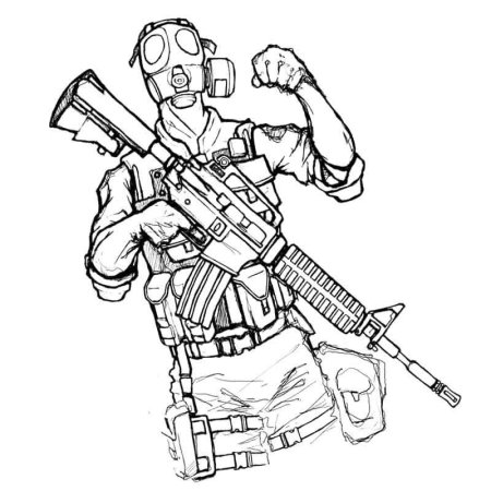 Раскраска Call of Duty