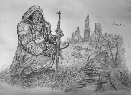 Сталкер рисунки