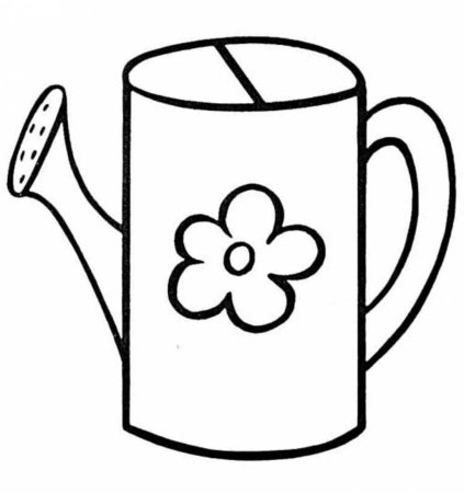 Лейка раскраска для малышей