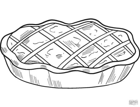 Яблочный пирог раскраска