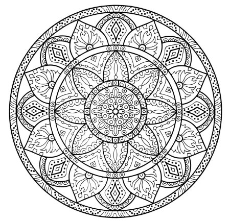 Мандала счастья раскраска