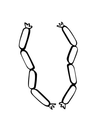 Сосиски раскраска для детей